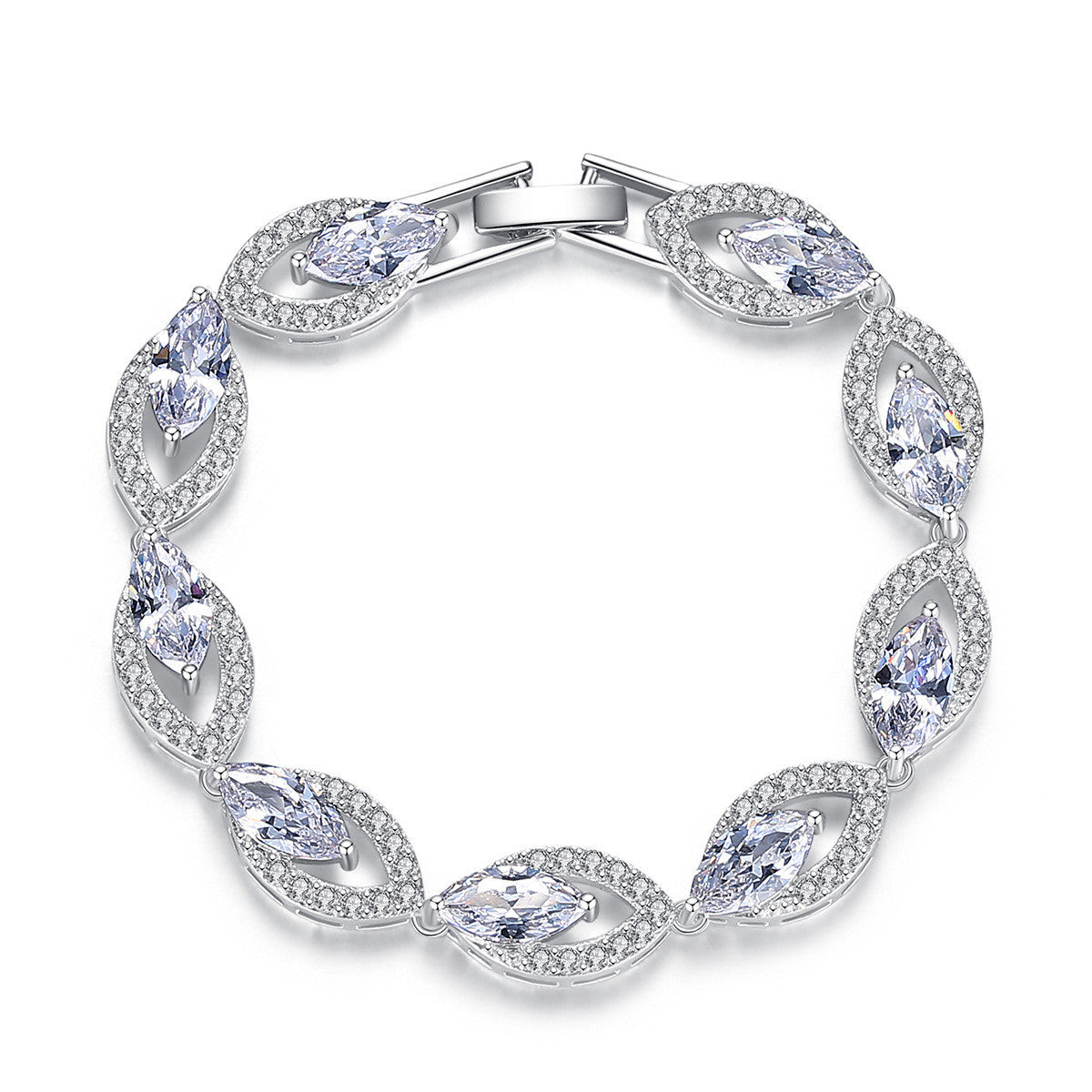 Infinity Link Bracelet - Crystal Pavé Twist Chain Bracelet