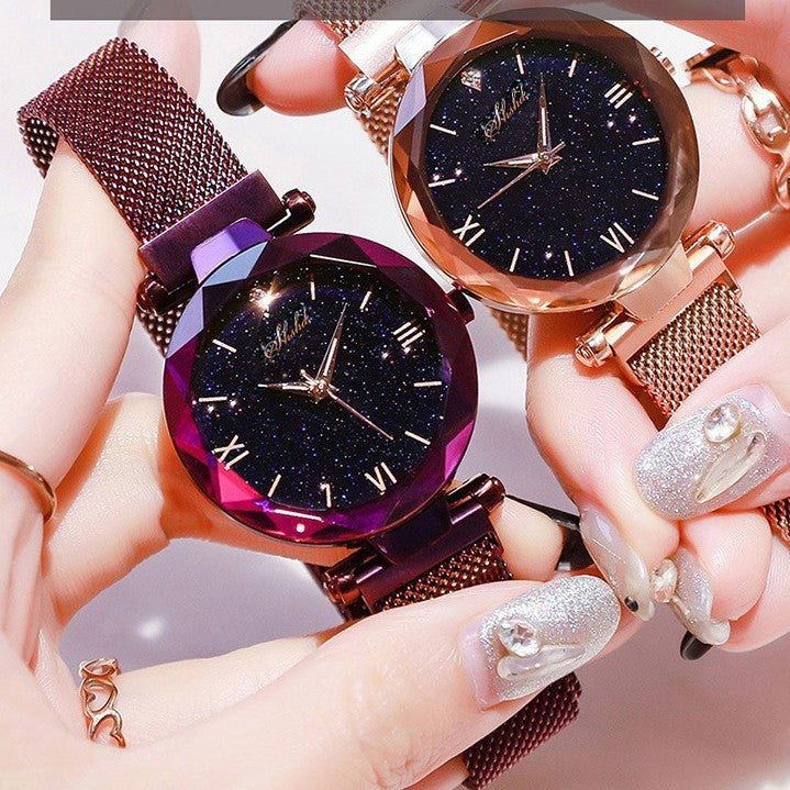 Starry Night Watch - Magnetic Mesh Band Watch with Galaxy Dial (7 Colors)