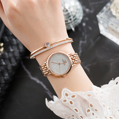 Elegant Watch Jewelry Gift Set - Women's Watch with Matching Bracelet and Necklace