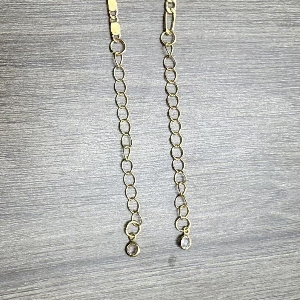 Personalized Initial Anklet Stack - Double Chain Gold Letter Anklet Set