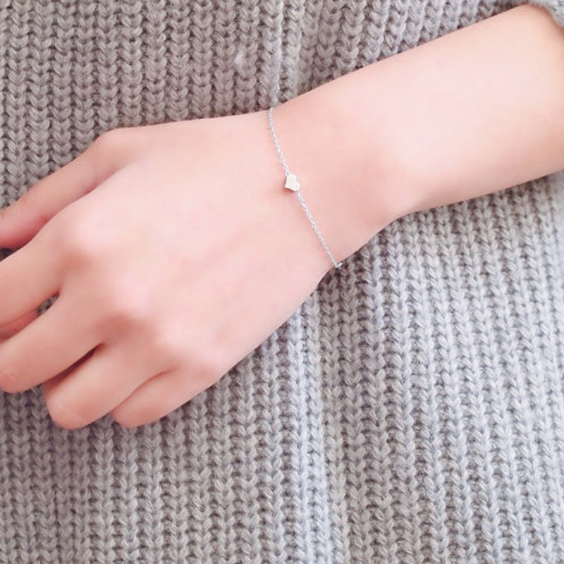 Elegant Heart Bracelet on womans wrist