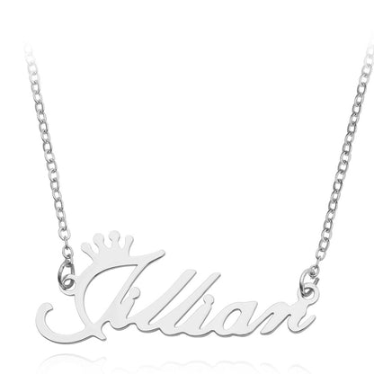 Custom Name Necklace - Personalized Script Nameplate in Gold, Silver or Rose Gold