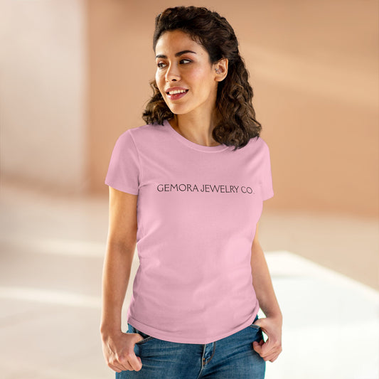 Gemora Jewelry Co. Women's Cotton Tee — Minimal Logo Shirt