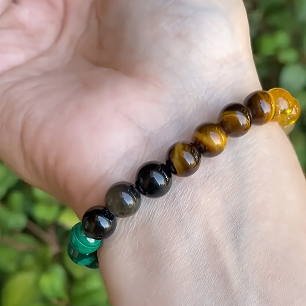 Gemstone Bead Bracelet - Natural Stone Elastic Bracelet (6 styles)