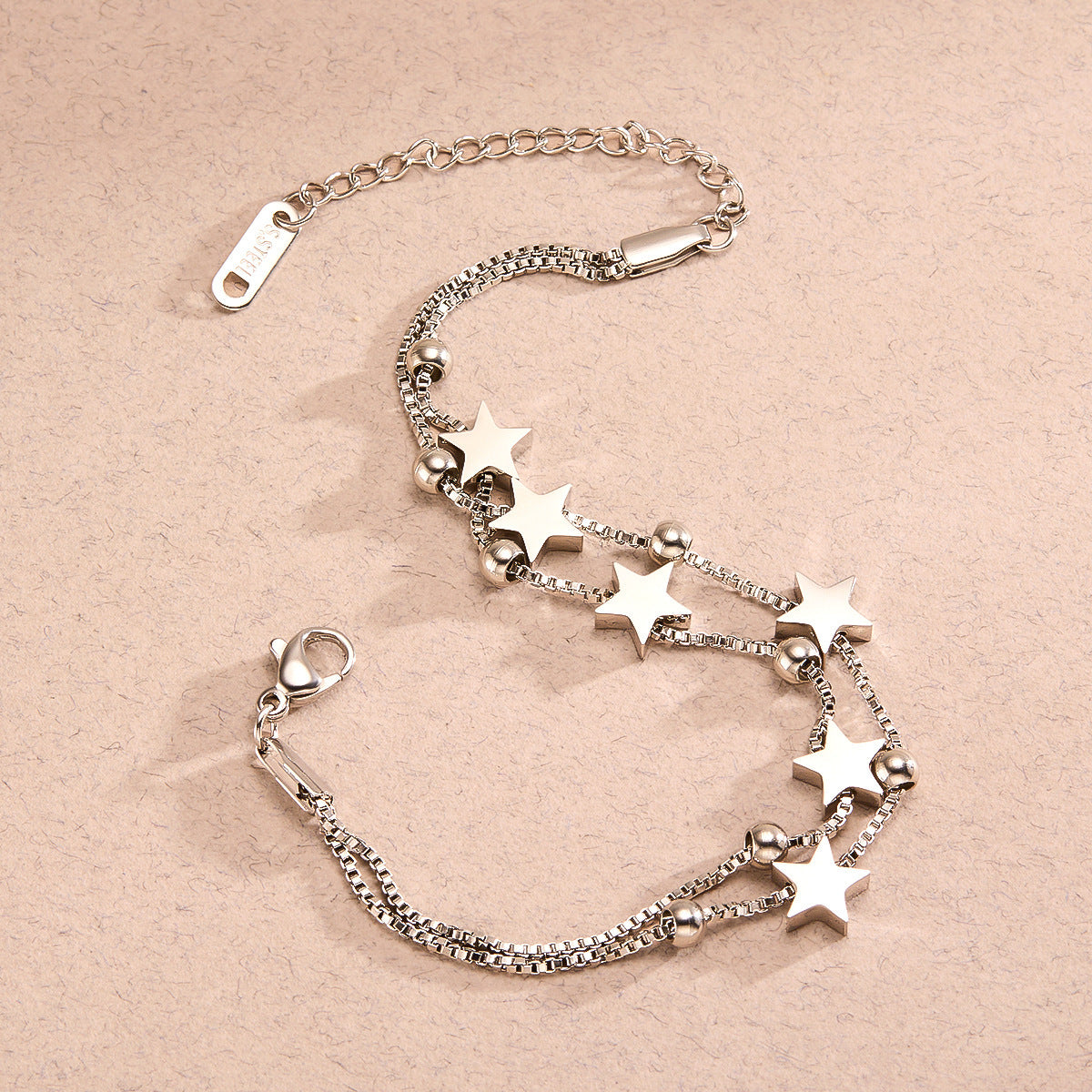 Double Star Bracelet on table